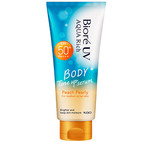 Biore UV Aqua Rich Body Tone up Serum Peach Pearly SPF50+ PA+++